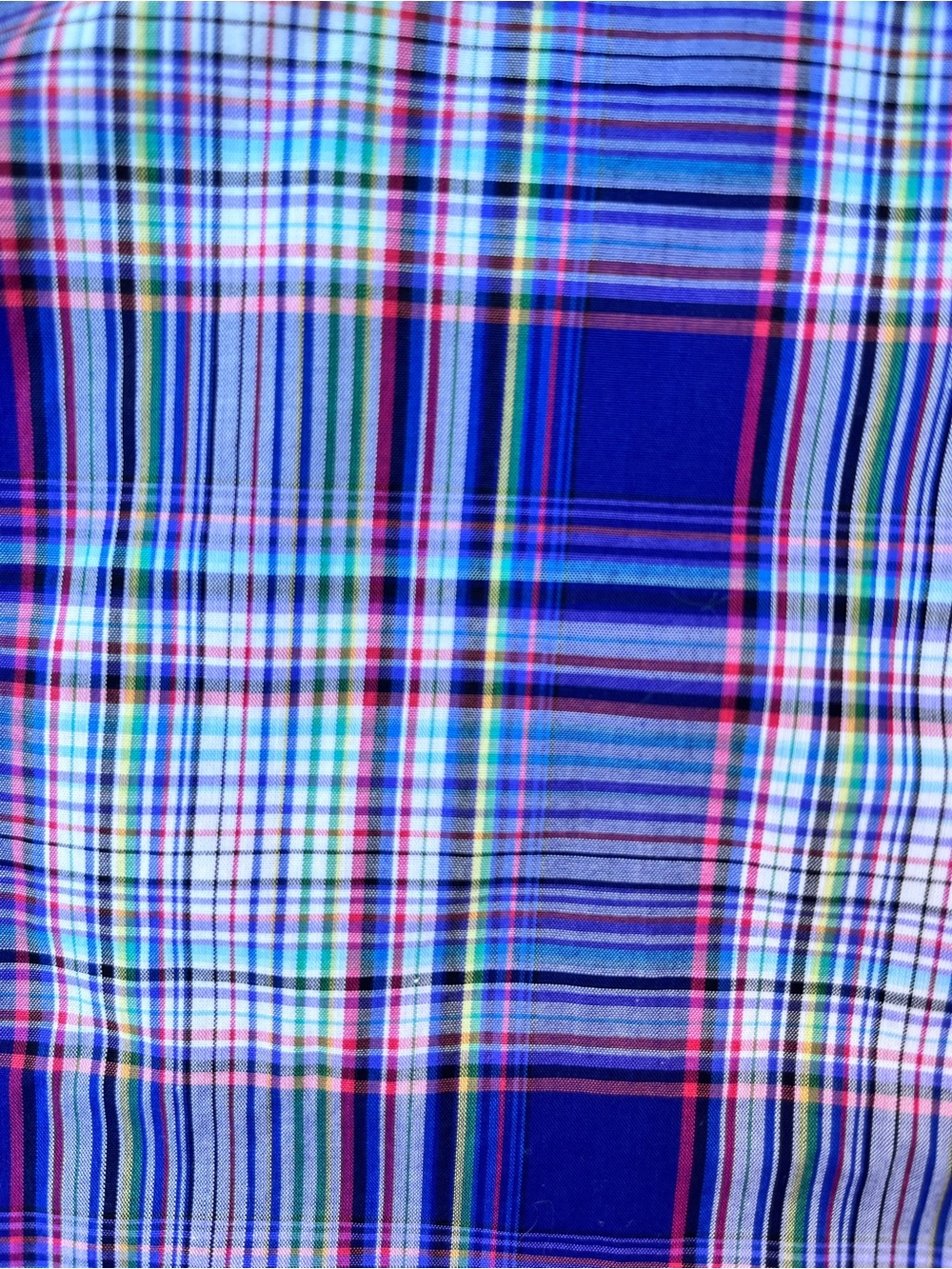 Vintage Paul & Shark Yachting Plaid  Shirt Short Sleeve 15.5 neck cotton Italy - Picture 6 of 9